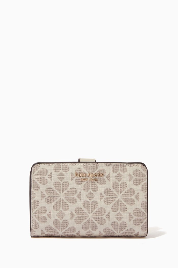 

Spade Flower Wallet in Coated Canvas, Multicolour