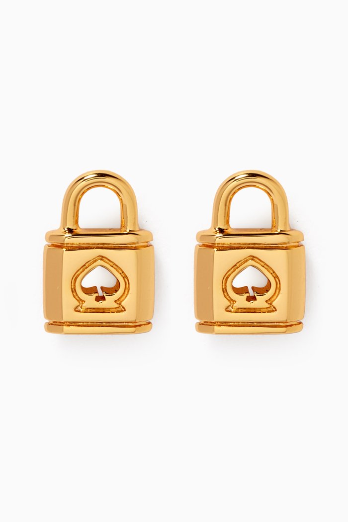

Lock & Spade Studs in Metal, Gold
