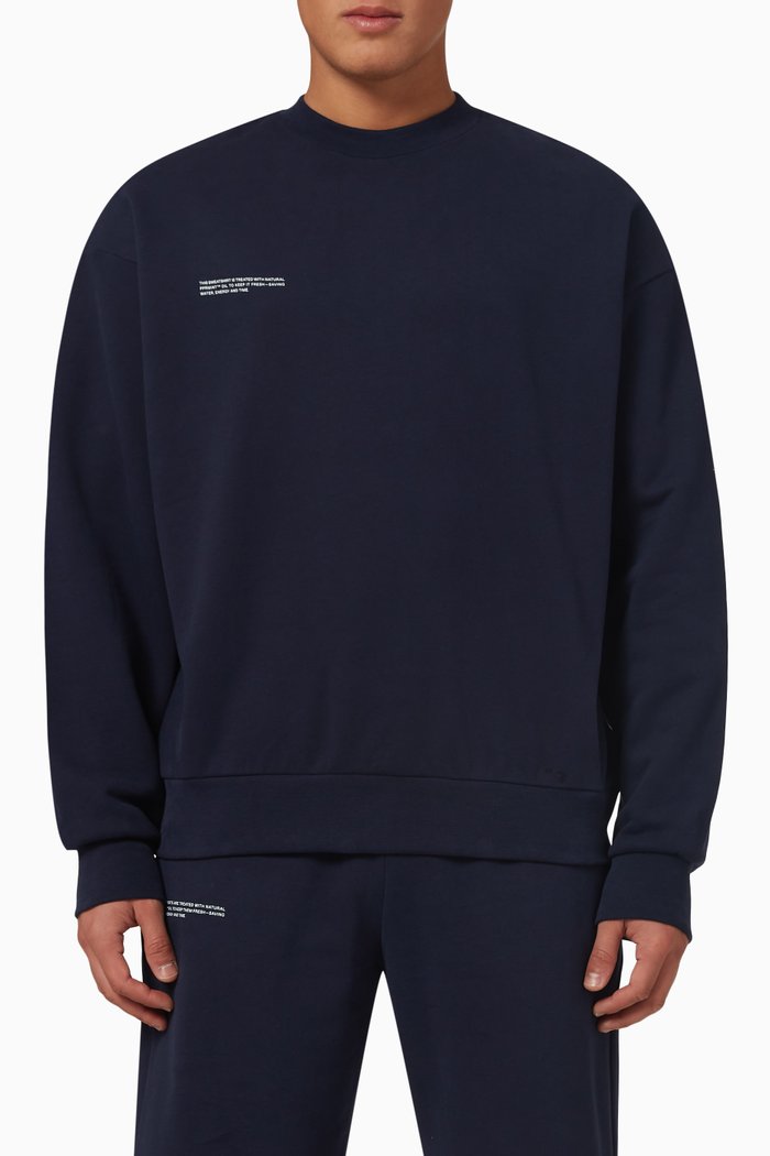 

365 Sweatshirt in Cotton Knit, Blue