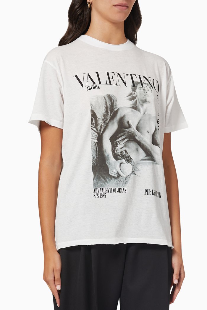 

Archive Print T-shirt in Jersey, White