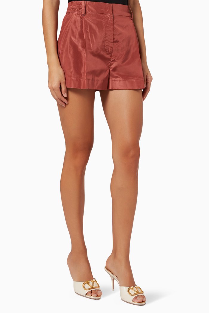 

Shorts in Washed Taffeta, Orange