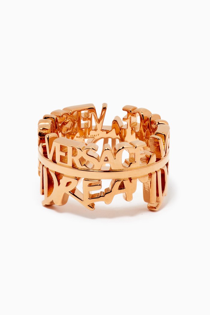 

Versace Dream Ring in Brass, Gold