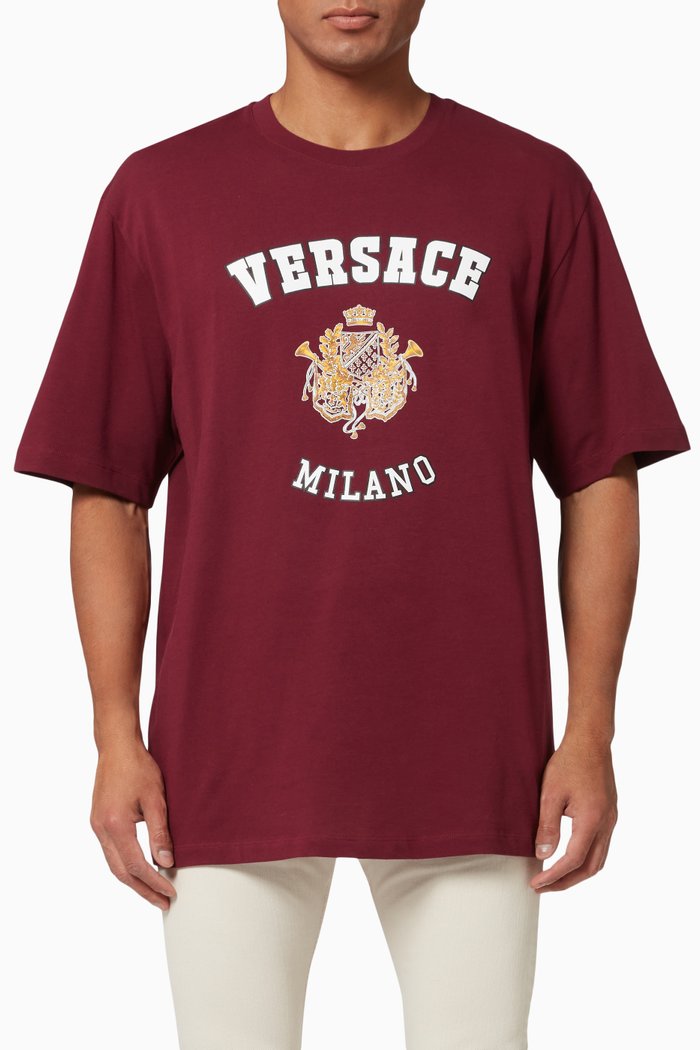 

Logo Print T-shirt in Jersey, Red