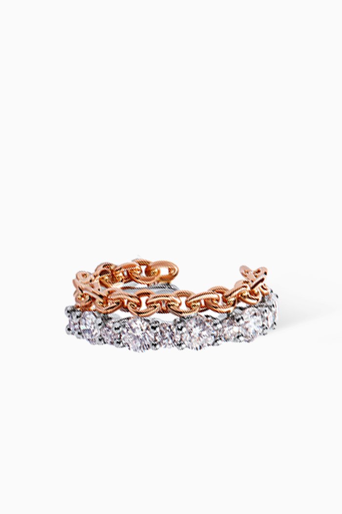 

Salasil Diamond Cuff Earrings in 18kt Rose & White Gold, Rose gold