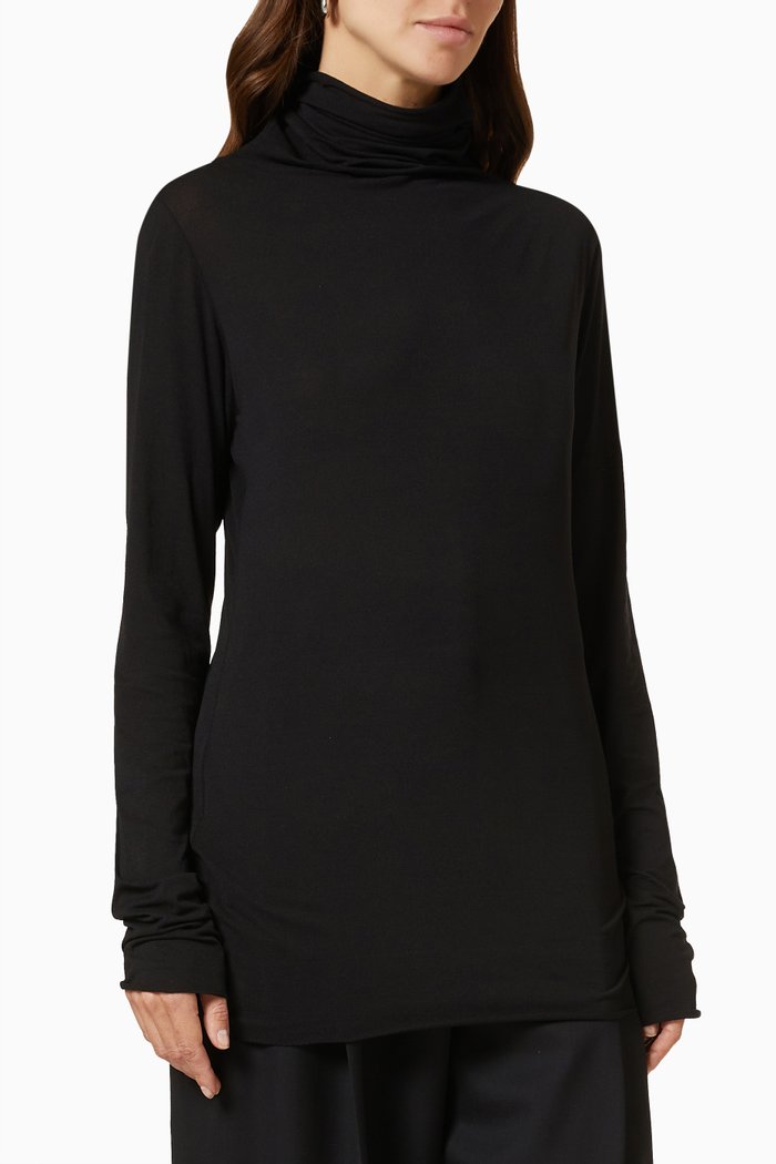 

Fadia Top in Silk Jersey, Black
