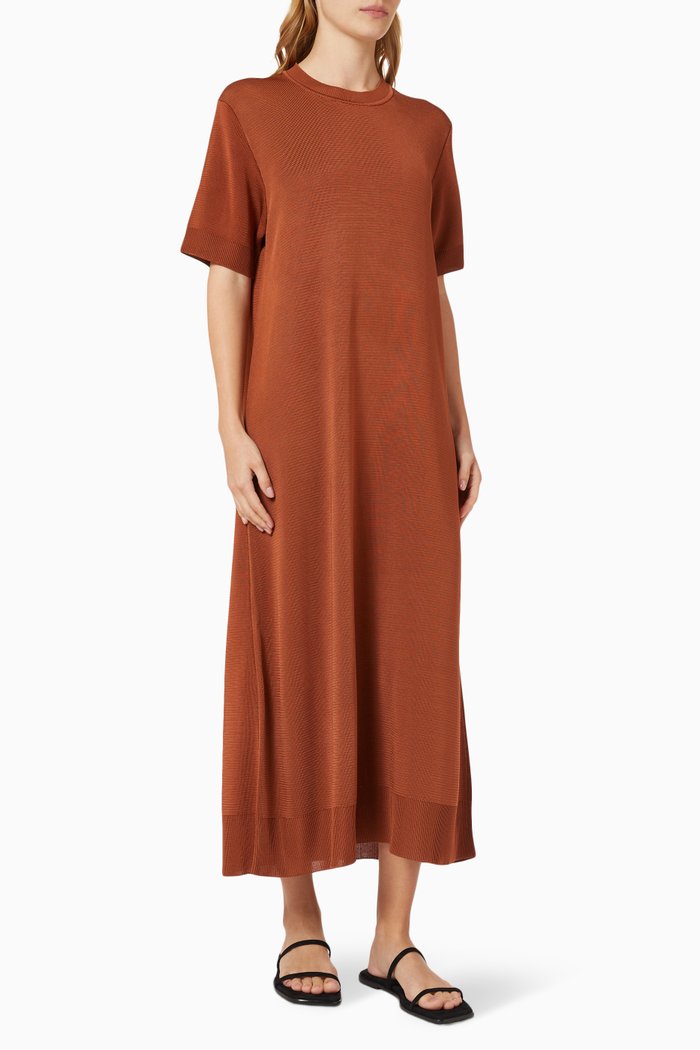 

Geno Dress in Viscose, Brown