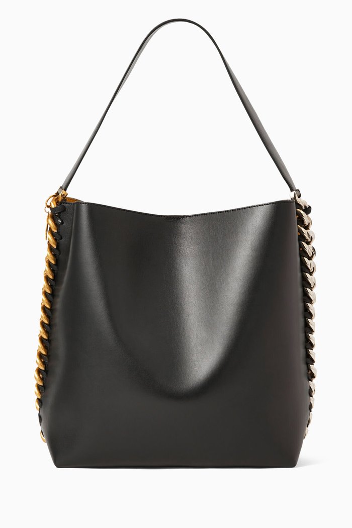 

Chain Tote Bag in Eco Alter Nappa, Black