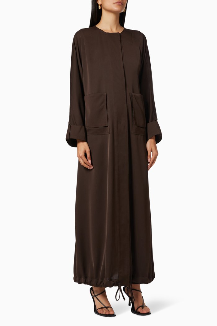 

Trench Coat Abaya, Brown