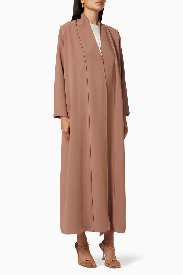 

City Abaya in Crepe, Brown