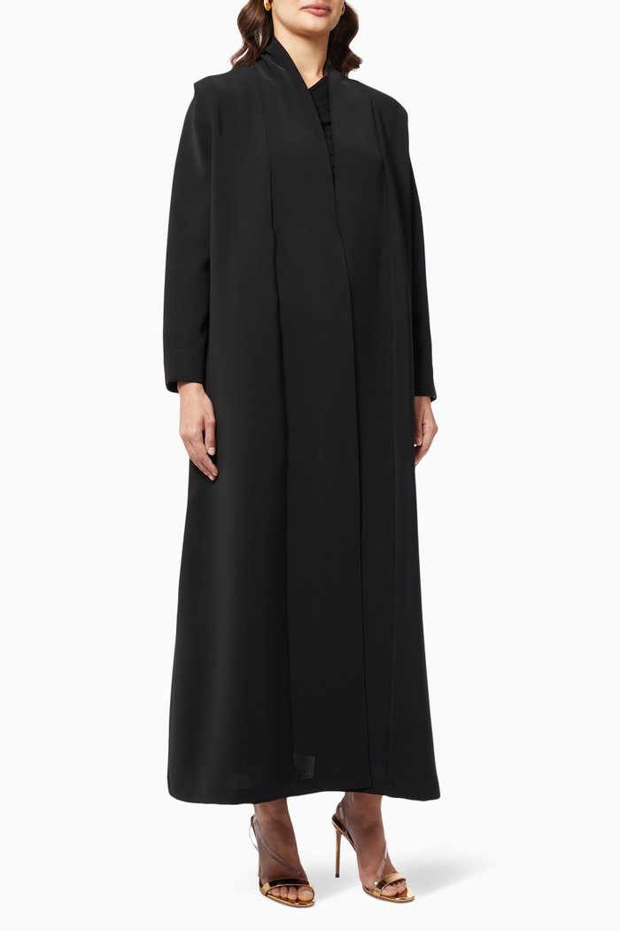 

Collar Abaya in Crepe, Black