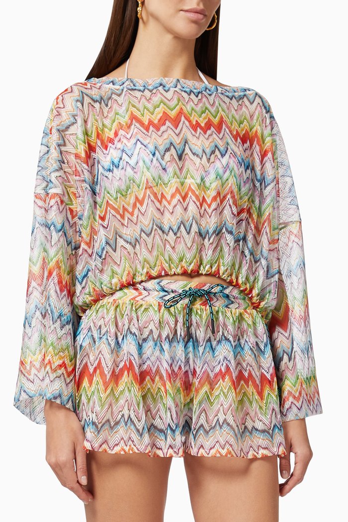 

Cover Up Top in zig Zag Chevron, Multicolour
