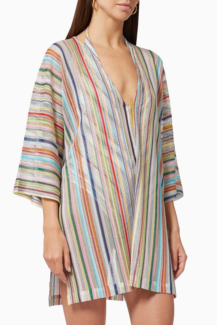 

Long Cover Up in Net, Multicolour