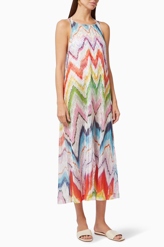 

Long Beach Coverall in Zig Zag Chevron, Multicolour