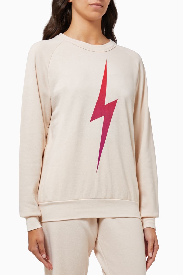 

Bolt Fade Sweatshirt in Cotton Jersey, Brown