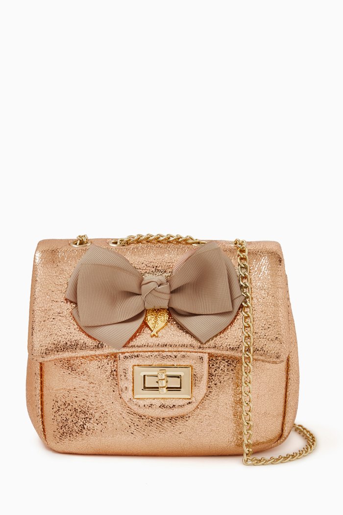

Skyla Crossbody Bag in Faux Leather, Gold