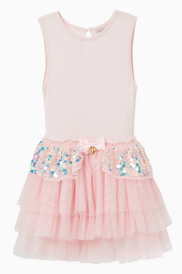 

Ace Sequin Dress in Tulle, Pink