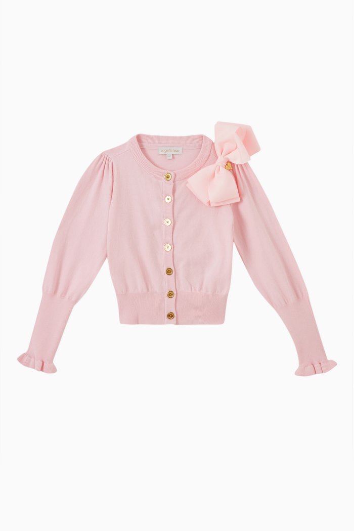 

Dorchester Cardigan in Cotton Blend, Pink