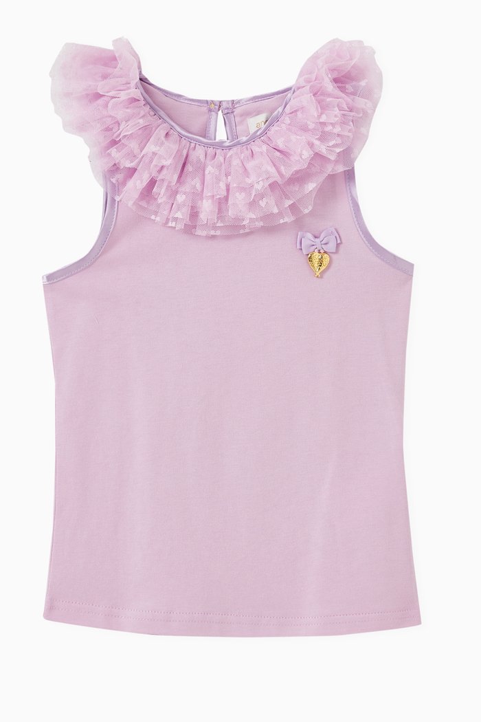 

Emerson Top in Cotton Blend, Purple