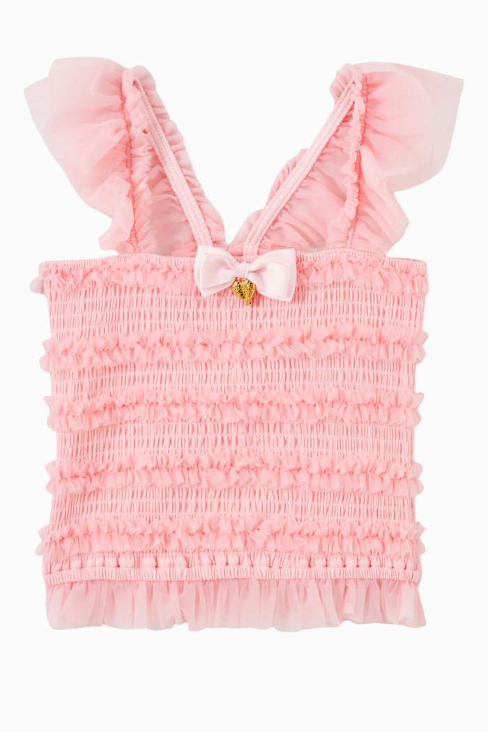 

Georgia Top in Tulle Lace, Pink