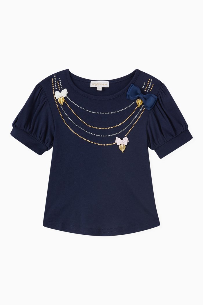 Goldie T-Shirt in Cotton Modal, Blue