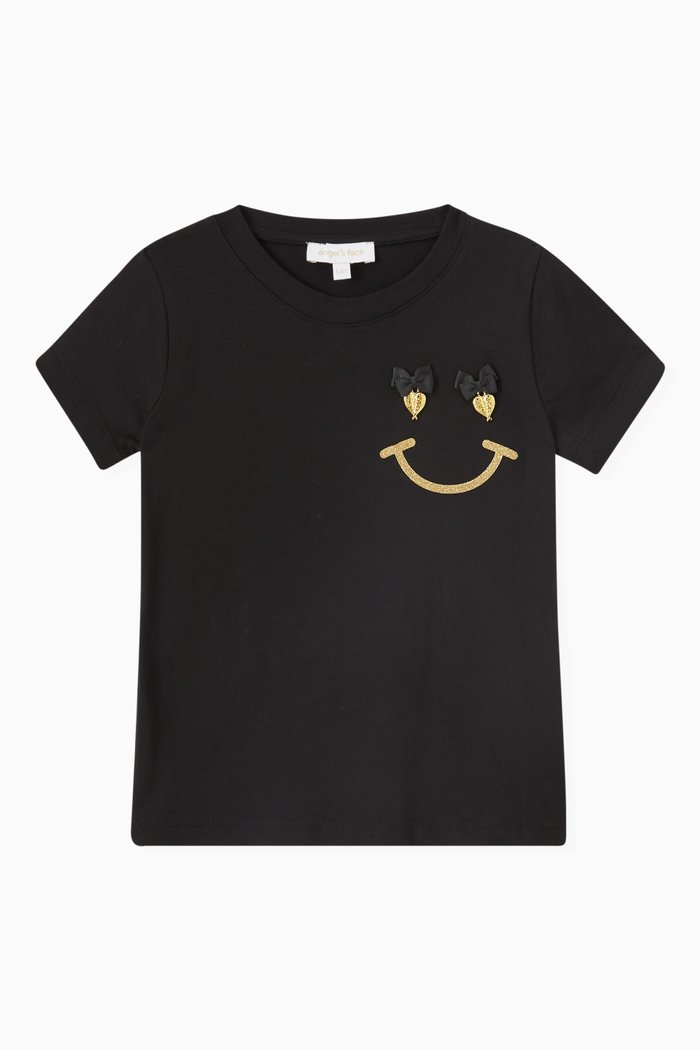 Happy T-Shirt in Cotton, Black