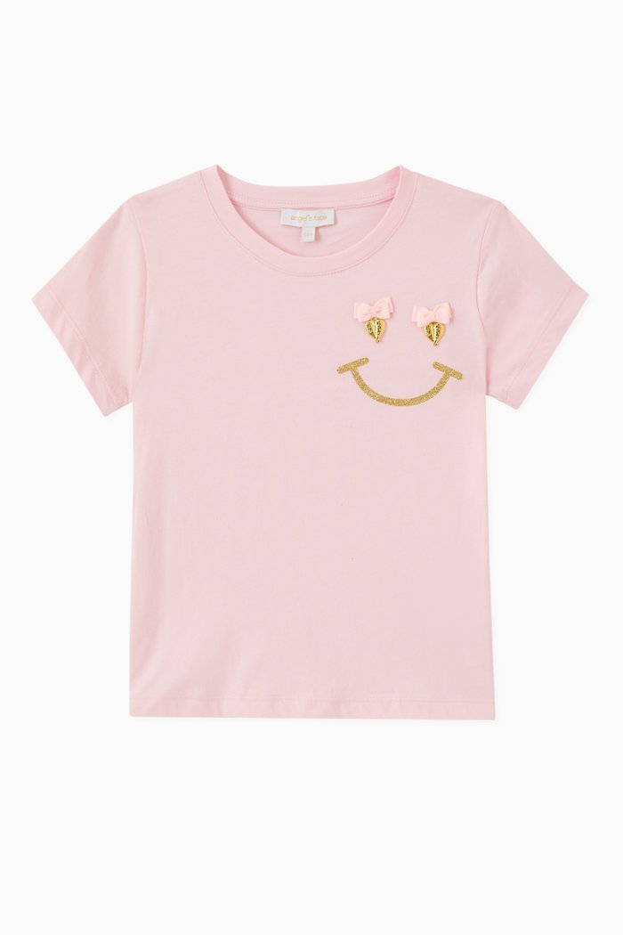 

Happy T-Shirt in Cotton, Pink