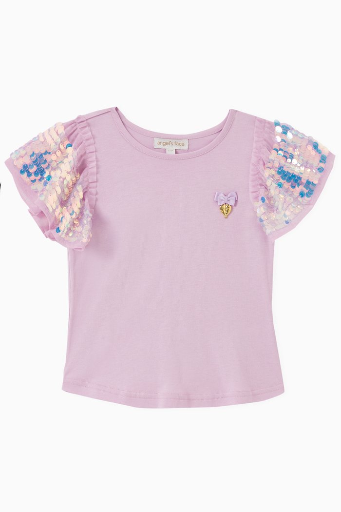 

Louise Top in Cotton Blend, Purple