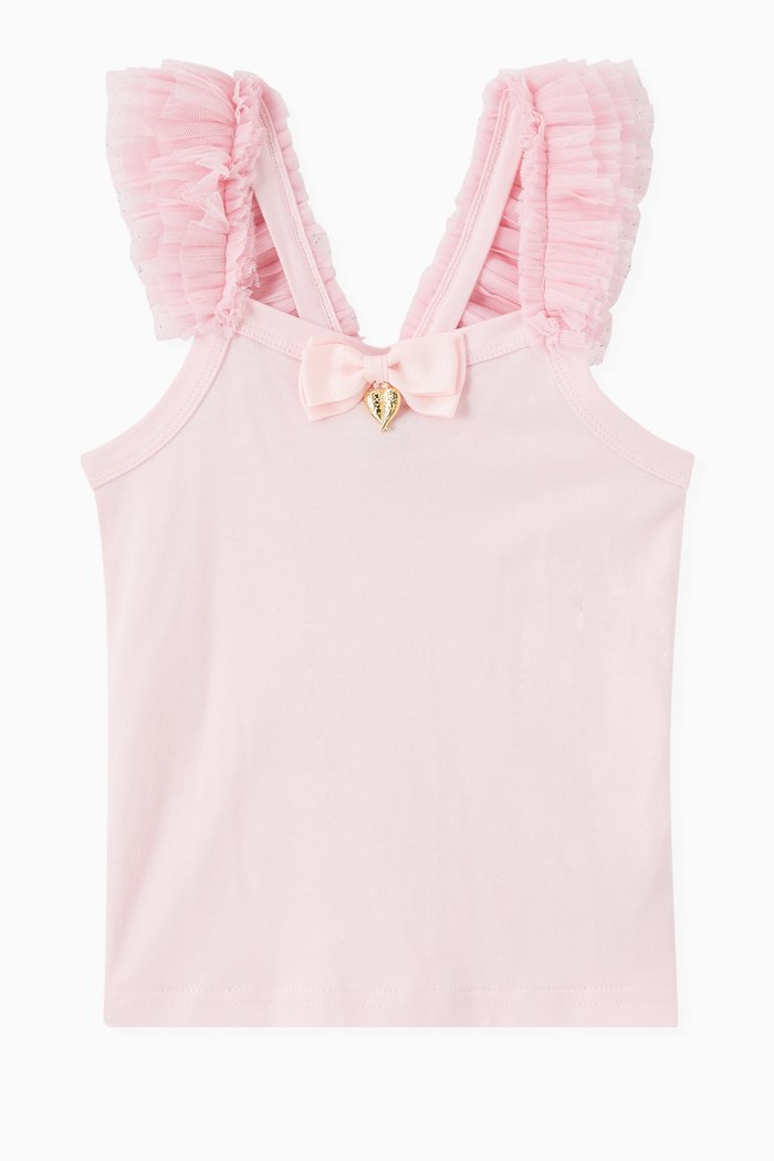 

Odette Vest Top in Cotton Modal, Pink