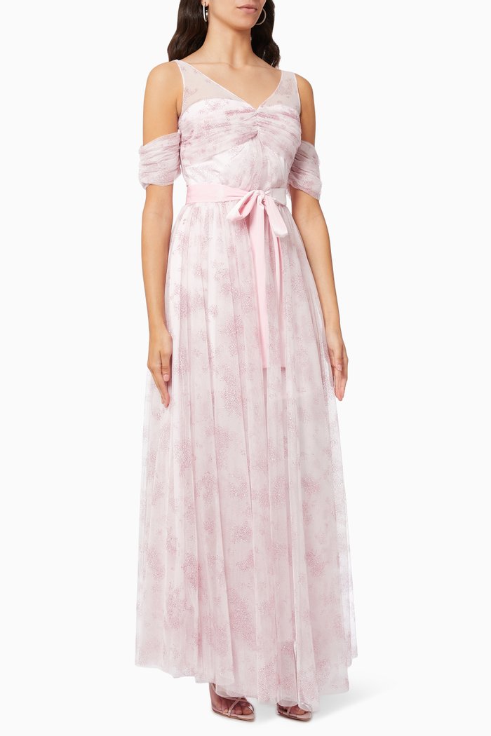 

Cold Shoulder Gown, Pink