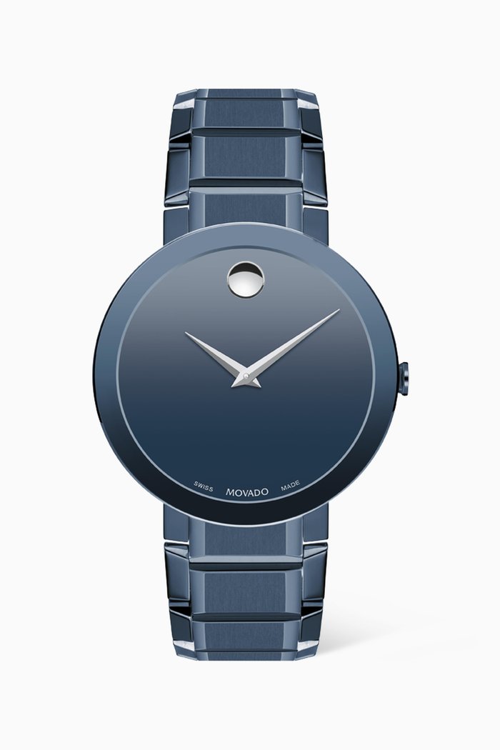Sapphire Quartz Watch, 39mm, Blue