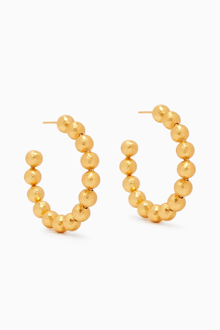 

Lenai Hoop Earrings in 24kt Gold-plated Brass