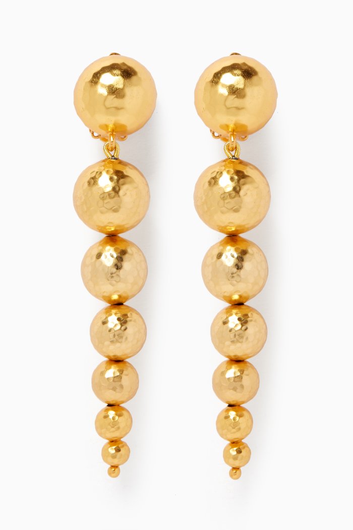 

Koa Clip Earrings in 24kt Gold-plated Brass