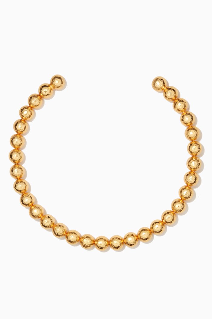 

Lenai Open Choker Necklace in 24kt Gold-plated Brass