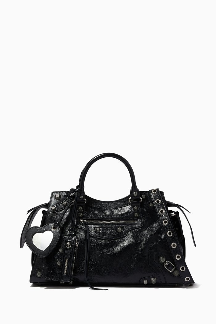 

Neo Cagole City Tote Bag in Arena Lambskin, Black