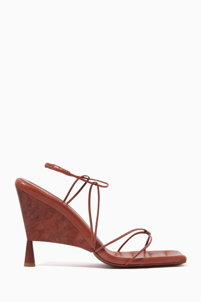 

x RHW Rosie 19 Strappy Sandals in Leather, Brown