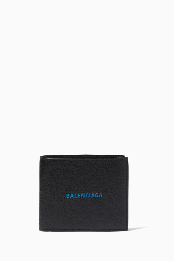

Cash Bi-fold Wallet in Grained Leather, Black