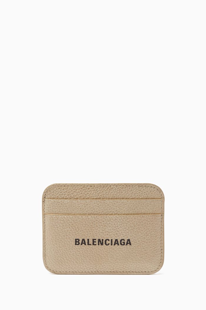 

Cash Cardholder in Grained Leather, Gold