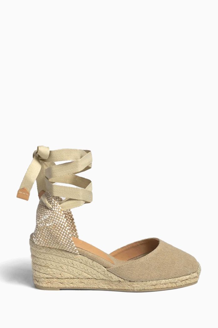 

Carina Espadrille Wedge Sandals in Canvas, Neutral