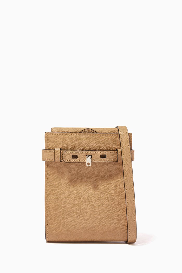 Slim B-Tracollina Crossbody Bag, Brown