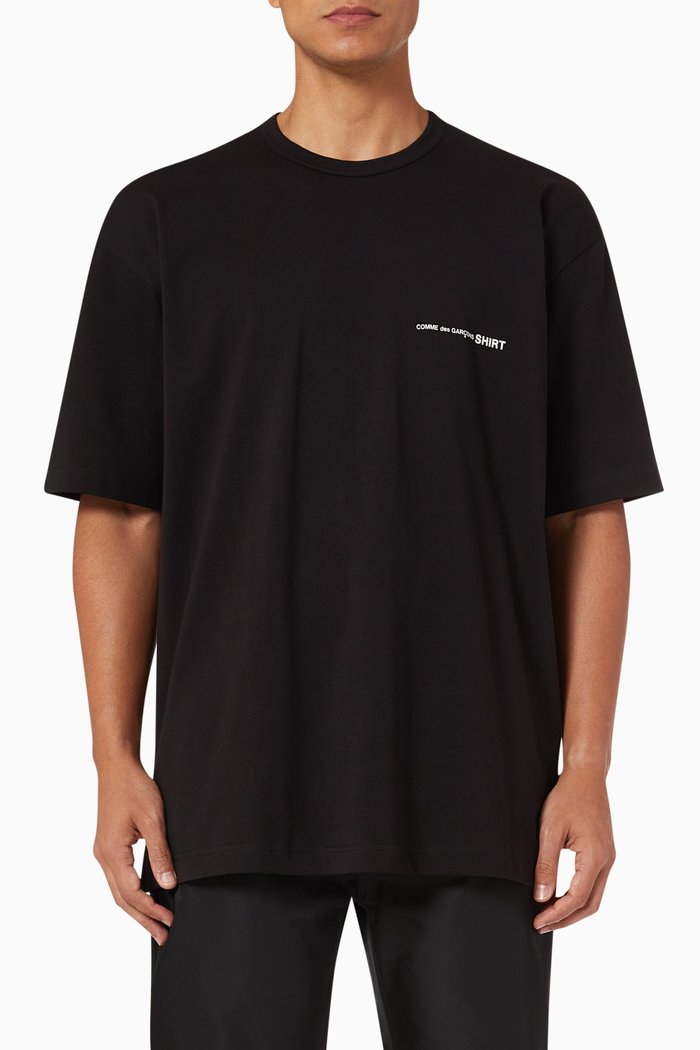 Logo T-shirt in Cotton Jersey, Black