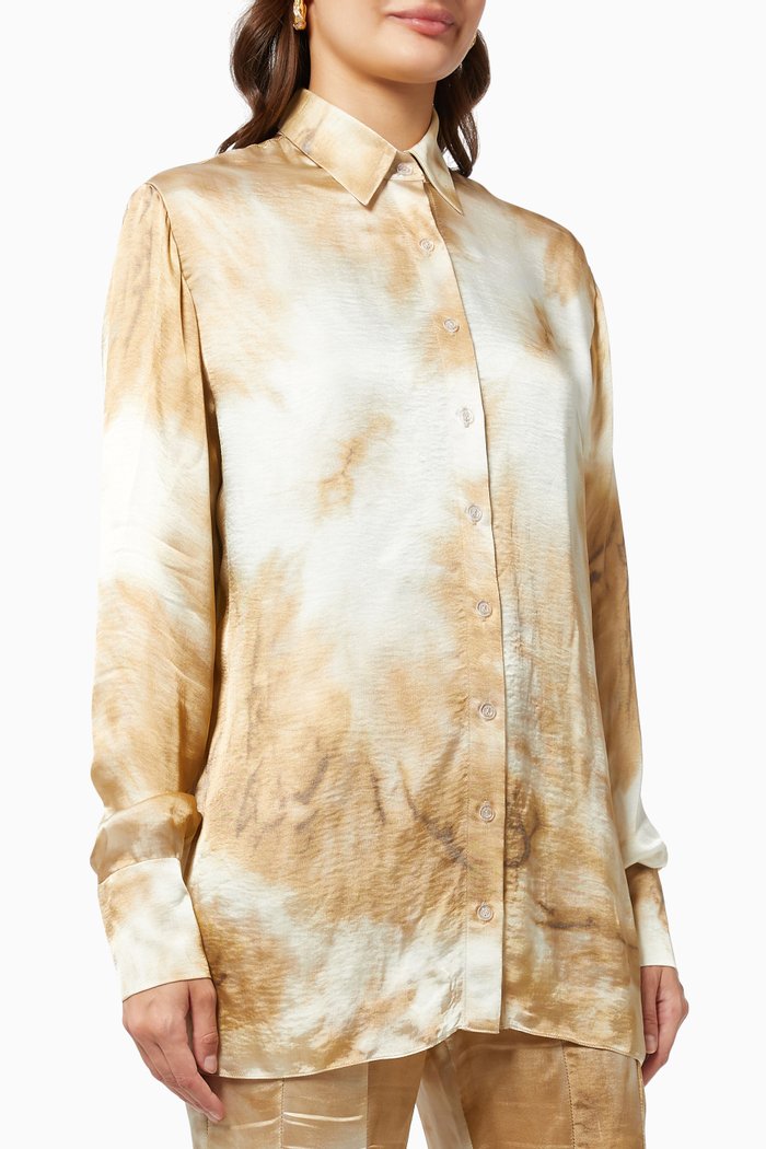 

Katia Shirt in Tie-dye Viscose Cupro, Neutral
