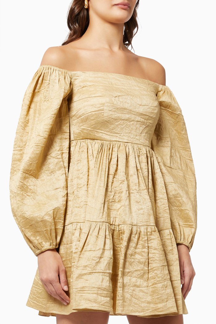 

Kiki Off-shoulder Dress in Tencel, Neutral
