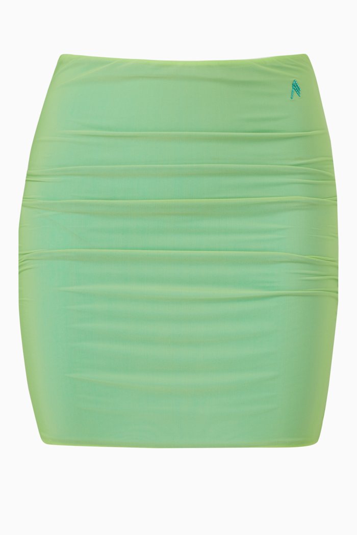 

Mini Skirt in Stretch Nylon, Green