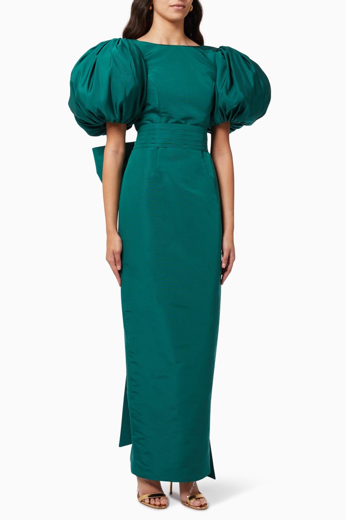 

Juliette Gown in Silk Faille, Green