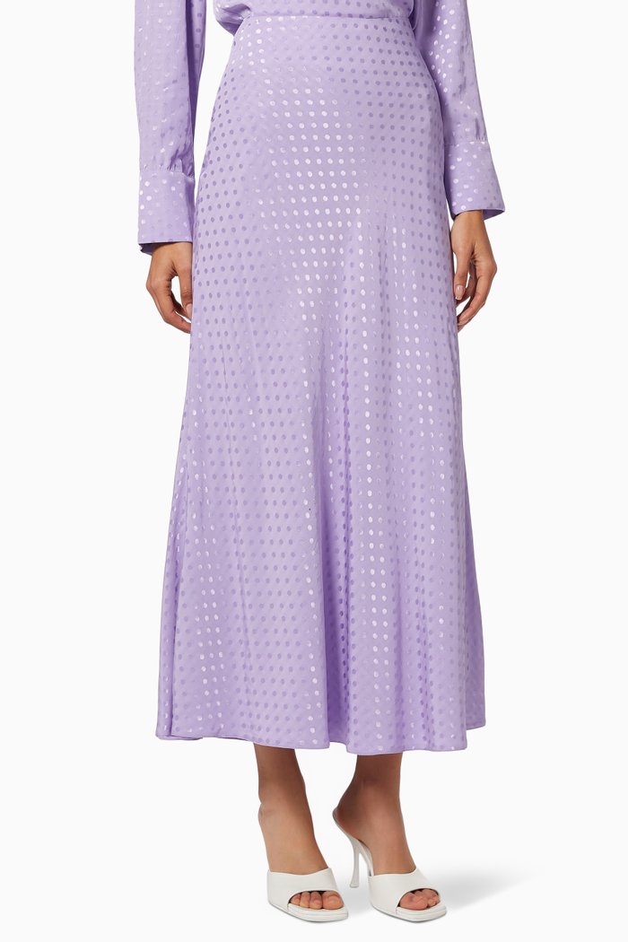 

A-Line Midi Skirt, Purple