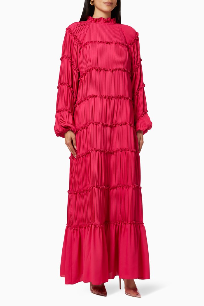 

Ruffle Tiered Dress, Pink