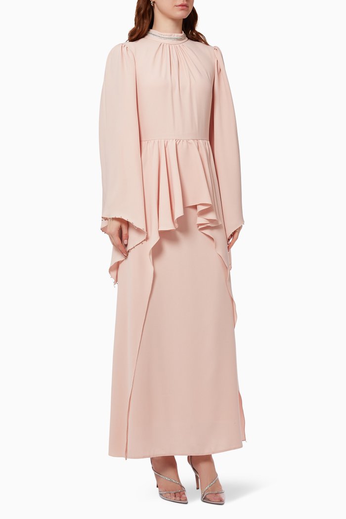 

Wide Sleeve Maxi Dress, Neutral