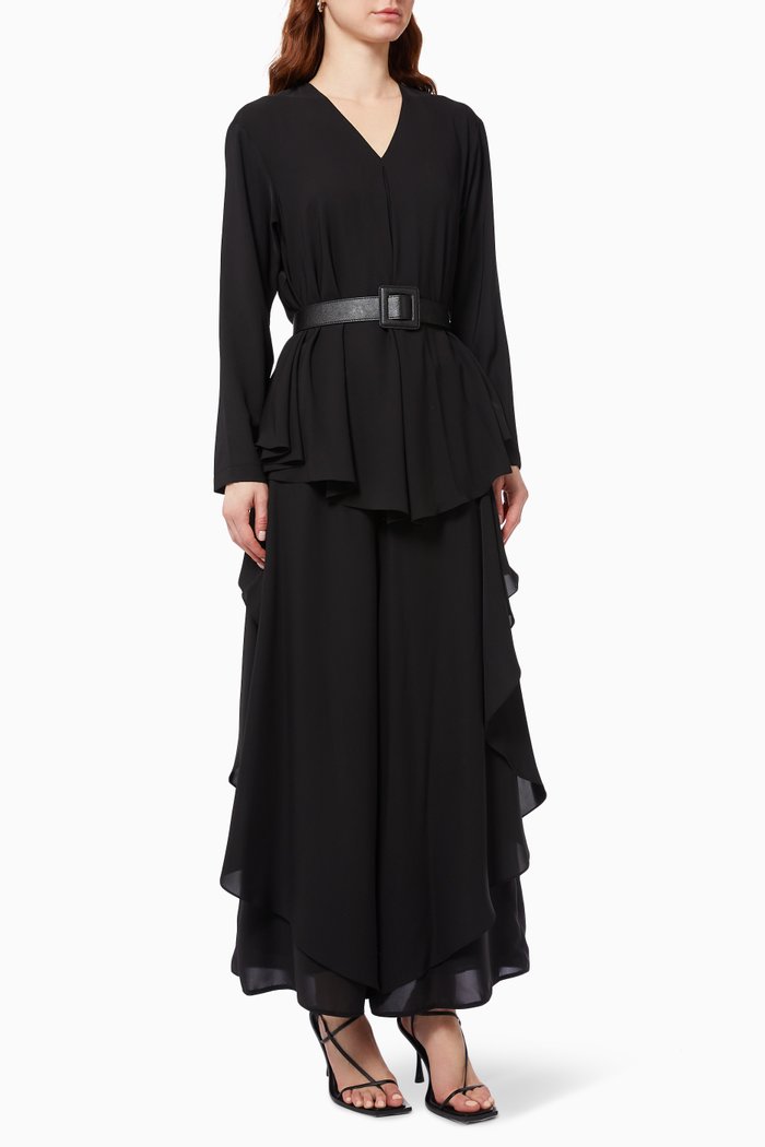 

Asymmetrical Hem Dress, Black