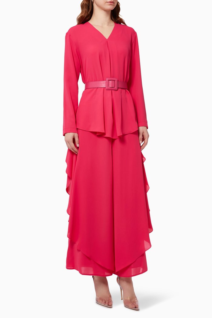 

Asymmetrical Hem Dress, Pink