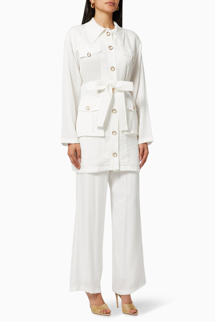 

Top & Pants Set, White